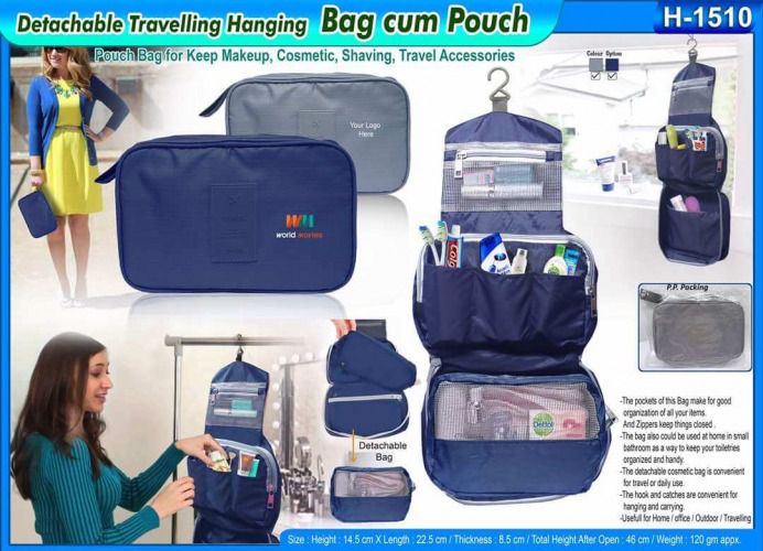 Detachable Travelling Hanging Bag Cum Pouch H-1510