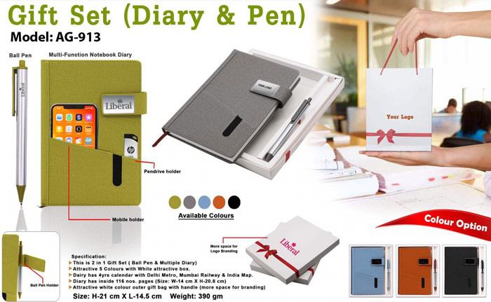 Gift Set Diary And Pen AG 913