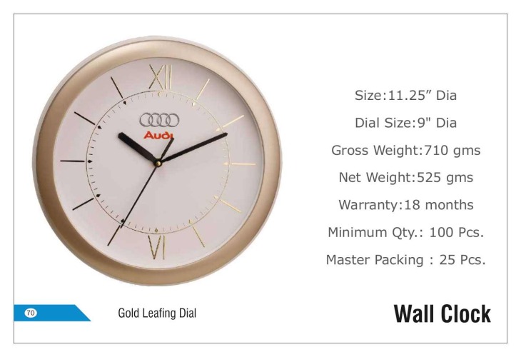 Audi Wall Clock 70