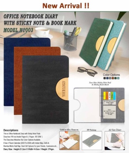 Office Note Book Diary H 1003