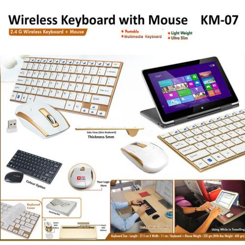 Wireless Keyboard with Mouse Combo KM07