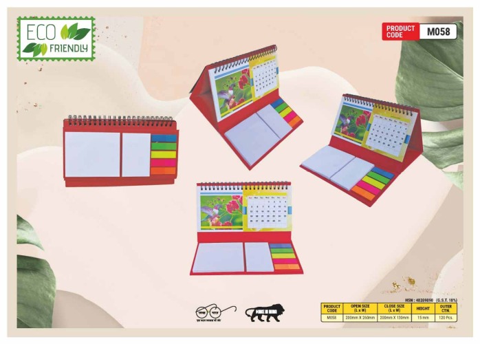 Eco Friendly Sticky Note Pad With Calendar M058