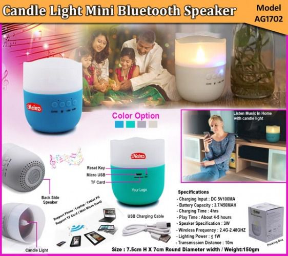 Candle Light Mini Bluetooth Speaker AG 1702