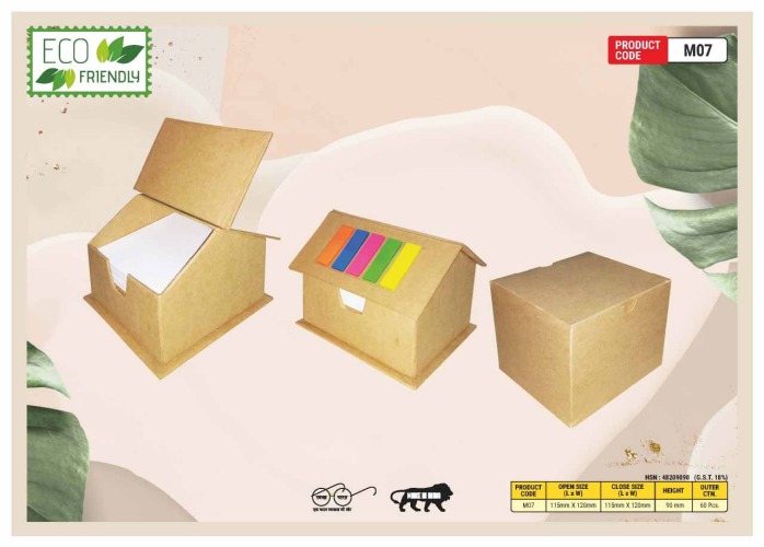 Eco Friendly Penstand With Sticky Notes Square M08