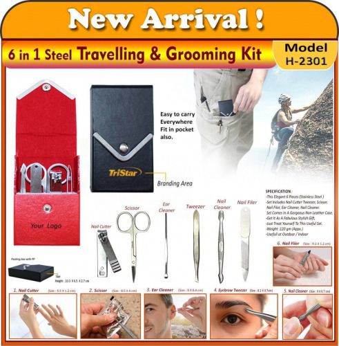 6 in 1 Steel Travelling And Grooming kit H-2301