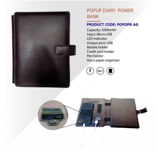 Pop Up Diary Power Bank PBAG 5000