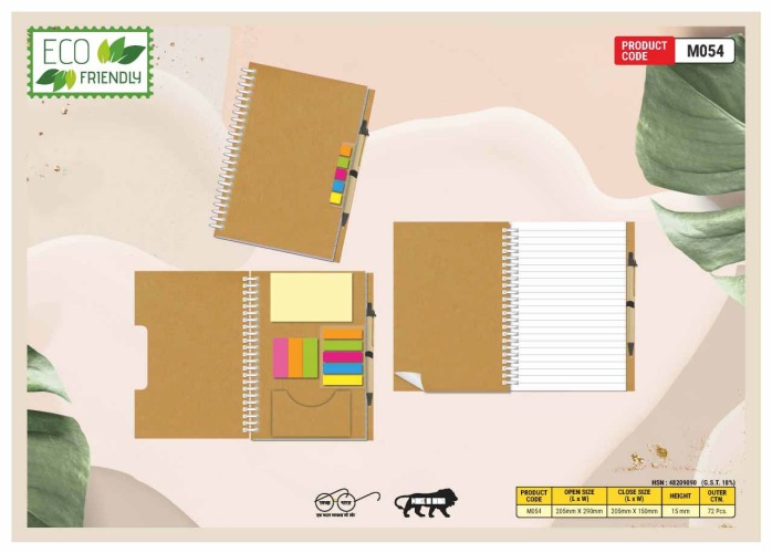 Eco Friendly Wiro Note Pad With Muliple Sticky Note Pad M054