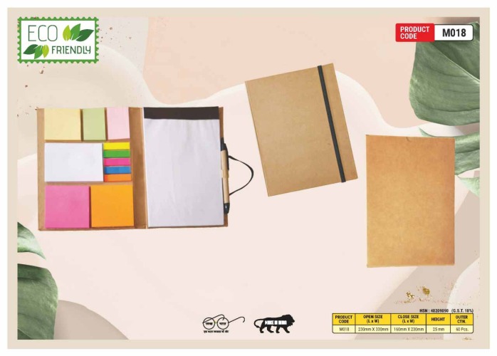 Eco Friendly Note Pad With Sticky Note M018