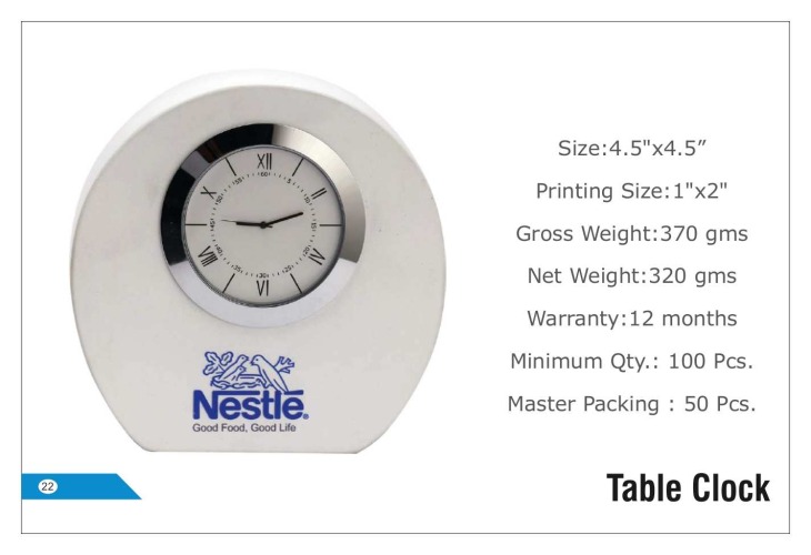 Nestle Table Clocks  22