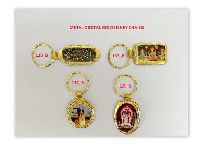 Metal Digital Golden Key Chains A