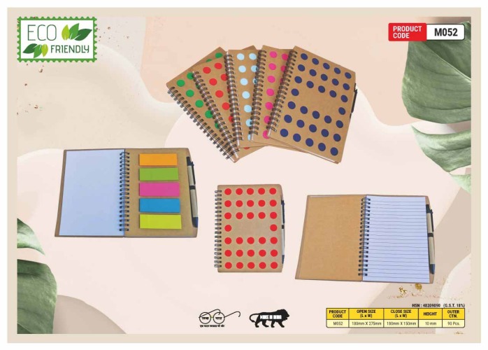 Eco Friendly Wiro Note Pad With Sticky Note M052