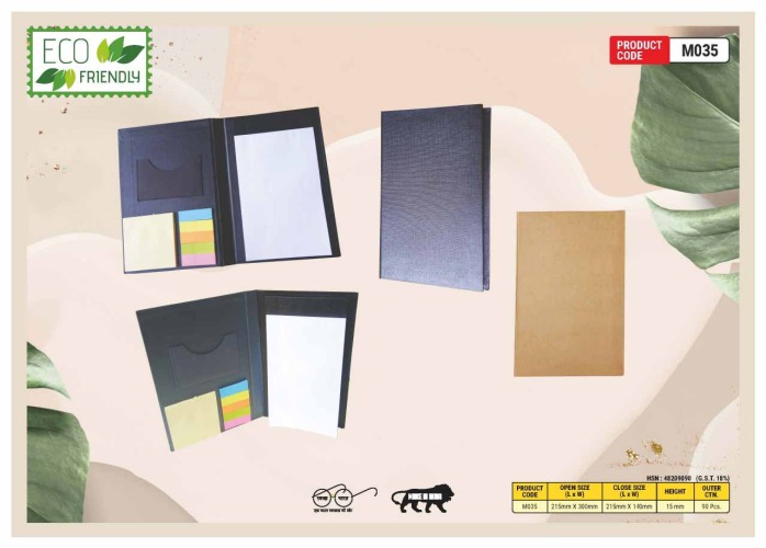 Eco Friendly Diary Pad With Sticky Note And Pen M035