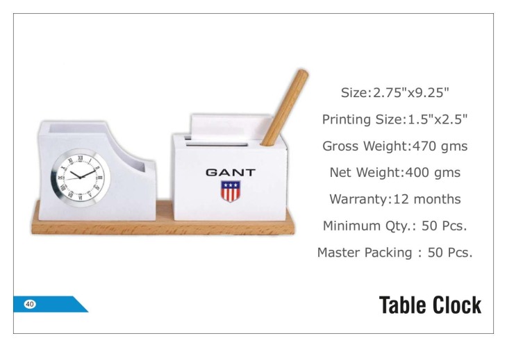 Gant Table Clocks 40