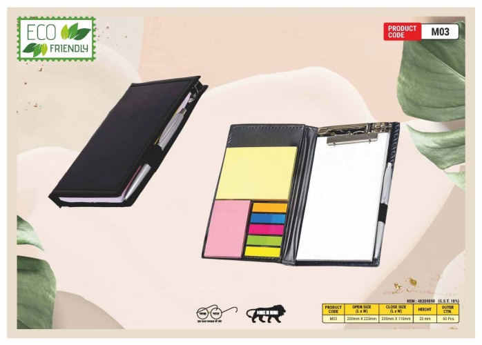 Foam Folder With Sticky Note Pad With Pen M03