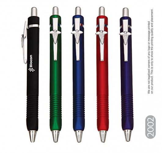 Trio Metalic Color Chrome Parts With Dr. Logo Clip Pen