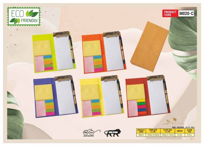 Eco Friendly Mini Clipboard Pad With Sticky Note M020C