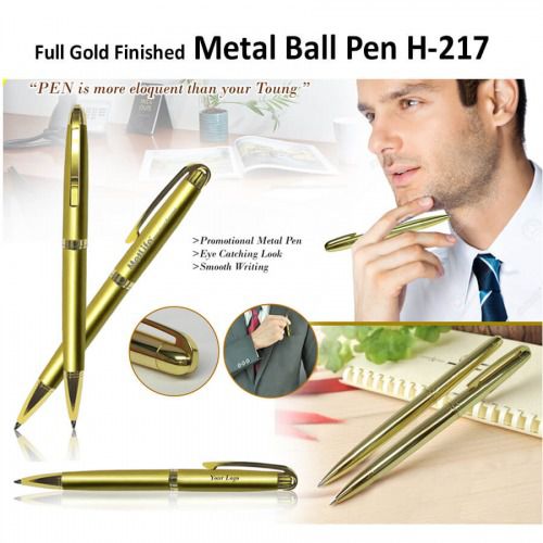 Full Gold Finished Metal Ball Pen H-217