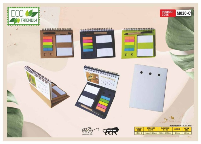Eco Friendly Sticky Note Pad With Calendar M030C
