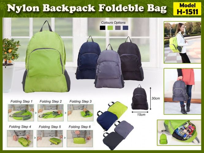 Nylon Backpack Foldeble Bag H-1511