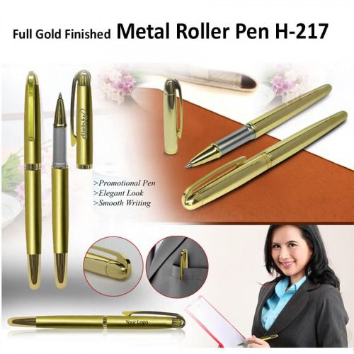 Full Gold Finished Metal Roller Pen H-217
