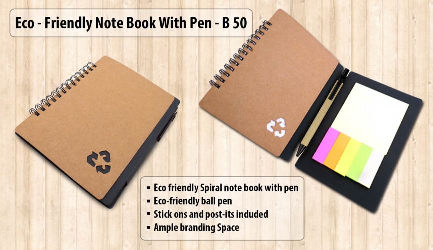 Eco Friendly Note Book With Pen B 50