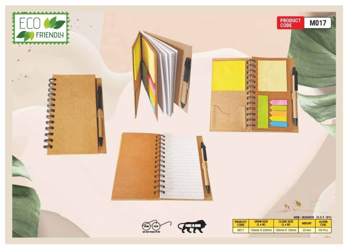 Eco Friendly Note Pad With Sticky Note M017