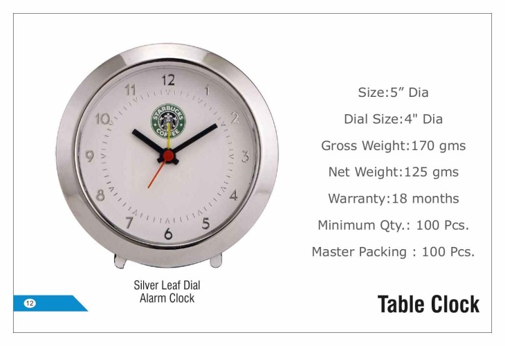 Starbucks COFFEE Table Clocks 12