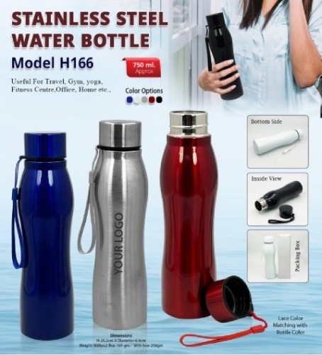 Stainless Steel Water Bottle 750 ml H 166