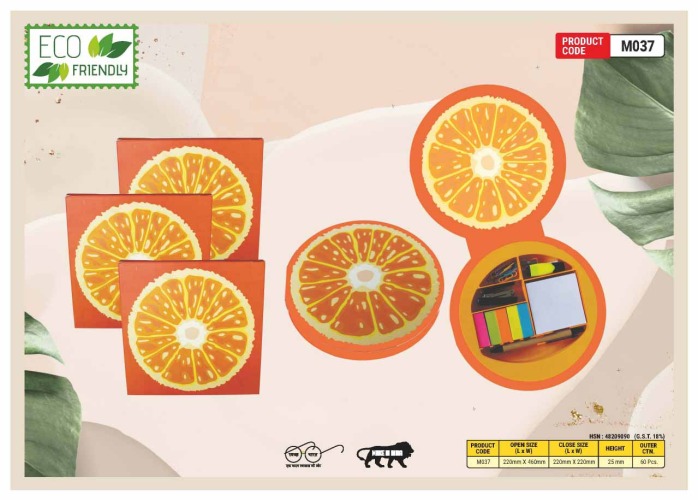 Orange Shape Stationery Kit M037