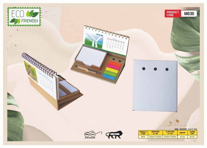 Eco Friendly Sticky Note Pad With Calendar M030