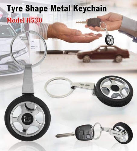 Tyre Shape Metal Keychain H530