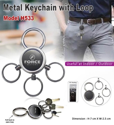 Metal Keychain With Loop H533