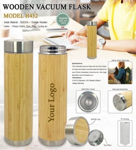 Wooden Vacuum Flask H432