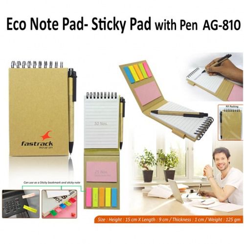 Eco Sticky Memo Pad with Pen AG 810