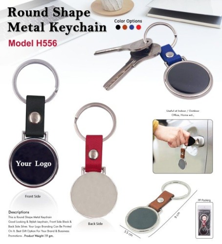 Round Shape Metal Keychain H556