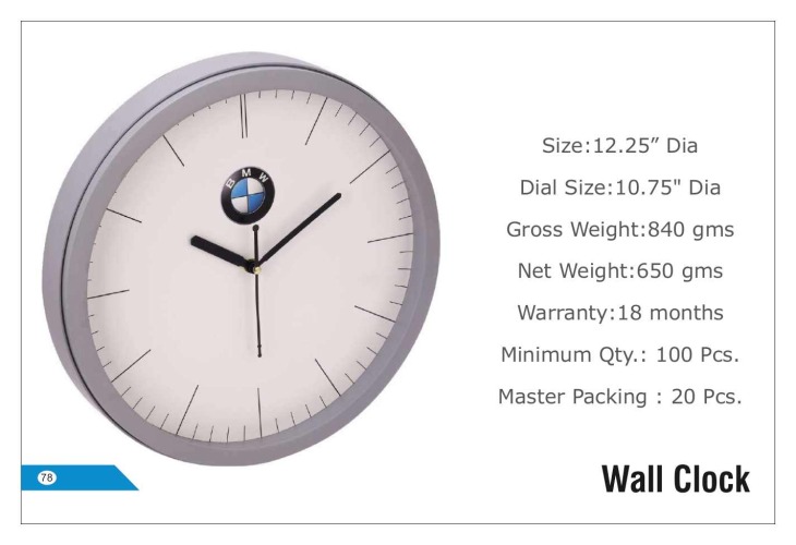 Bmw Wall Clock 78