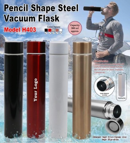 Pencil Shape Steel Vacuum Flask H403