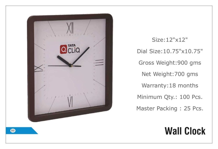 Tata Clia Wall Clock 89