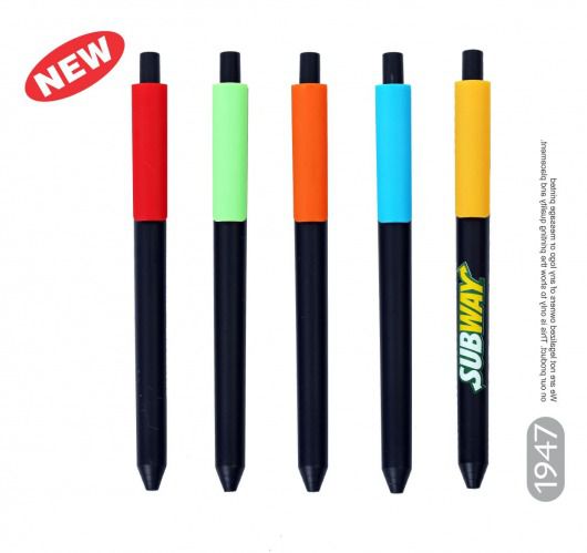 Nexa Black With Color Clip Pen