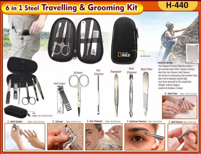 6 in 1 Steel Travelling And Grooming Kit H-440