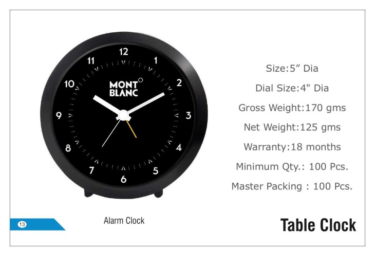 Mont Blanc Table Clocks 13