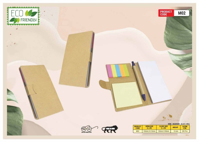 Eco Friendly Note Pad With Sticky Note M02