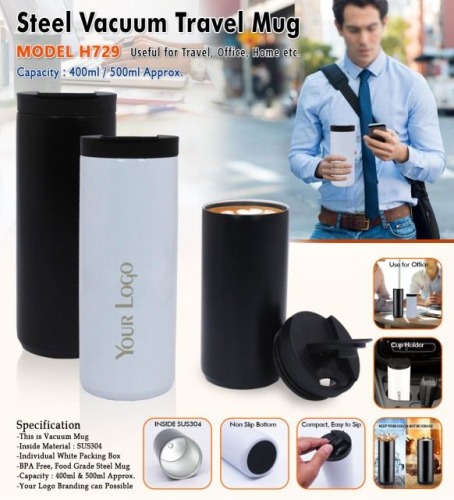 Steel Vacuum Travel Mug H729