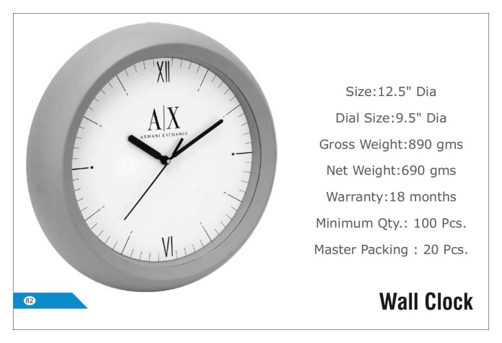 Ax Armani Exchange Wall Clock 82