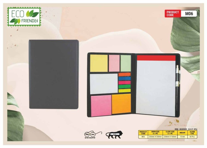 Foam Folder With Calculator With Sticky Note Pad M06-F