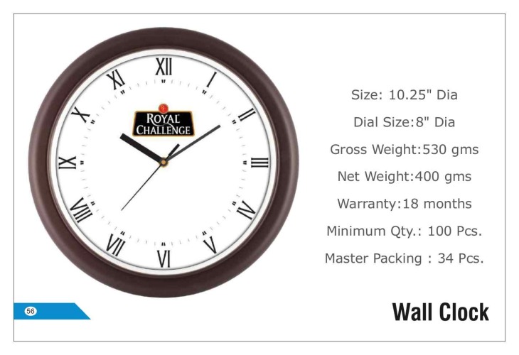 Royal Challenge Wall Clock 56