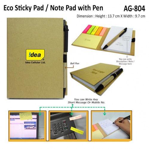 Eco Sticky Pad with Pen AG 804