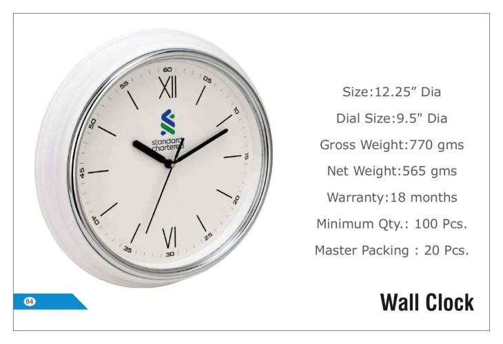 Standard Charted Wall Clock 84