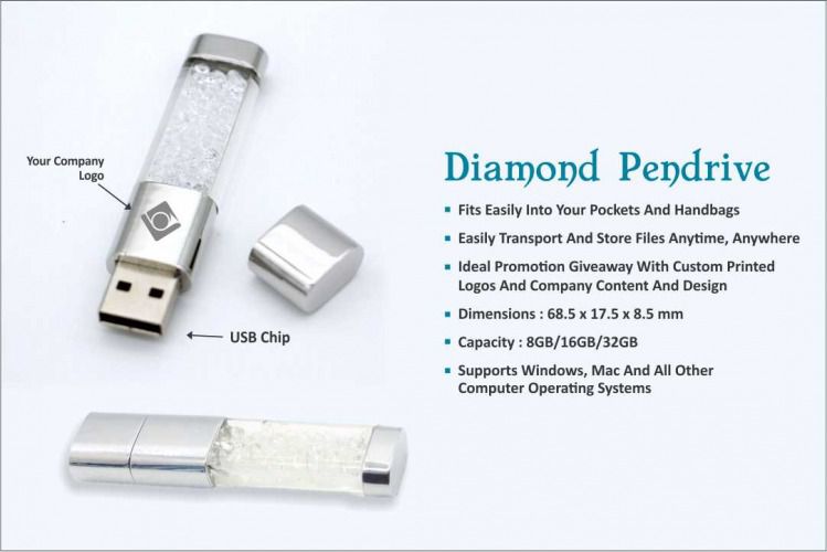 Diamond Metal Pen Drive