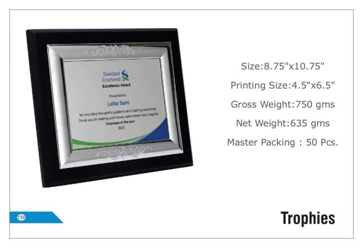 Standard Chartered Wooden  Trophies 130